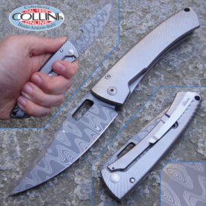 Lion Steel - TiSpine Grey Matte - Fade Damascus - TS-1DF GM - cuchillo