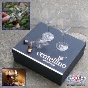 Centellino - Decantador para Vinos Tintos y Blancos ml.100 Con 2 copas CRW 