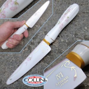 Minova - Sakura florece la colección Corto 13 cm - cuchillo de cocina con hoja de cerámica
