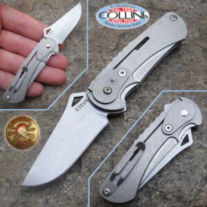 Spartan Blades - Nymph StoneWash Small Titanium Folder Knife - cuchillo