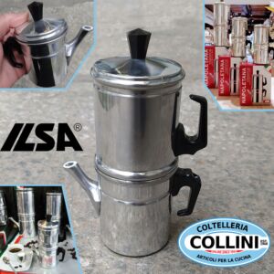 Ilsa - Cafetera napolitana de aluminio 1 taza - Made in Italy