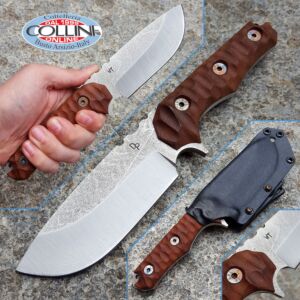 Wander Tactical - Lynx - Satin SanMai CoS Convex & Brown Micarta - cuchillo
