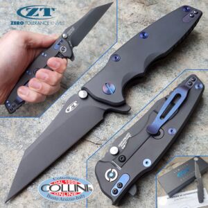 Zero Tolerance - Rick Hinderer Factory Custom - Púrpura y Negro - ZT0392PURBLKWC - cuchillo