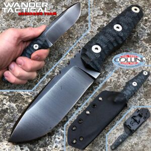Wander Tactical - Scrambler - Iron Washed & Black Micarta - cuchillo artesanal