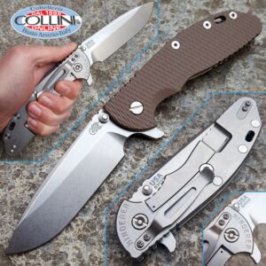 Rick Hinderer Knives - XM-24 - Spearpoint 4.0" G10 Brown - cuchillo semi custom