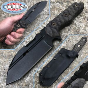 Wander Tactical - Hurricane Military Tool - GunKote Black & Micarta Black - cuchillo 