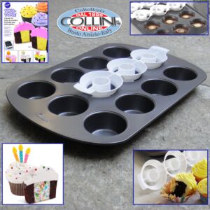 Wilton - Molde con Accesorio para Crear Cupcakes de 2 Tonos, 12 cavidades