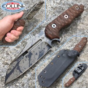 Wander Tactical - Mistral - Black Blood Finish con micarta Dark Wood - Cuchillo hecho a mano