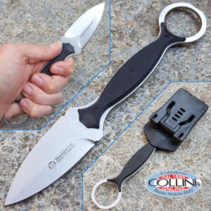 Maserin - Neck Knife - Spear Single Edge Stonewashed - Design by Russ Kommer - 922/STW - Cuchillo