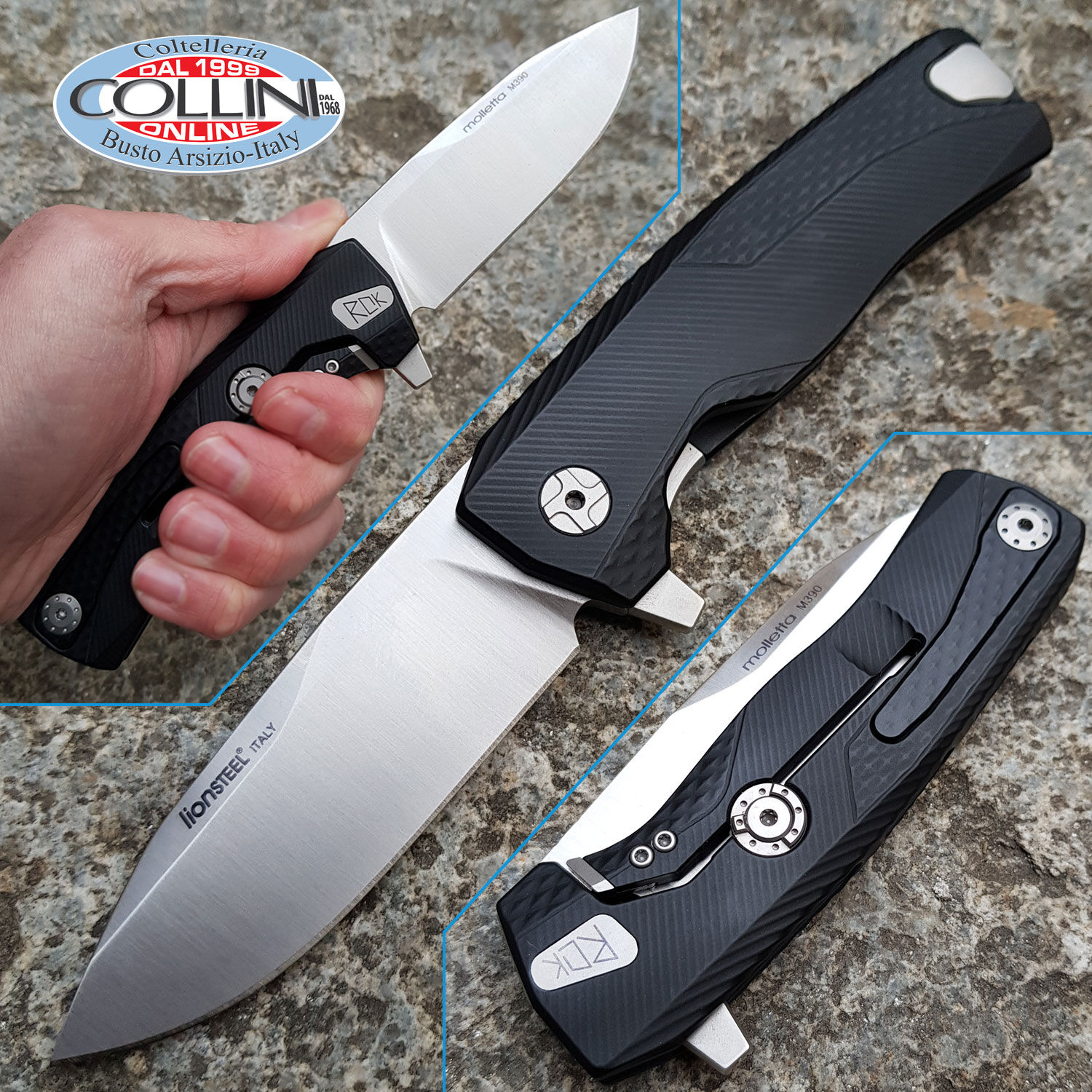 Cuchillo Lionsteel sr-2 negro Sleipner llena de metal cuchillo de caza sr2abs Outdoor 